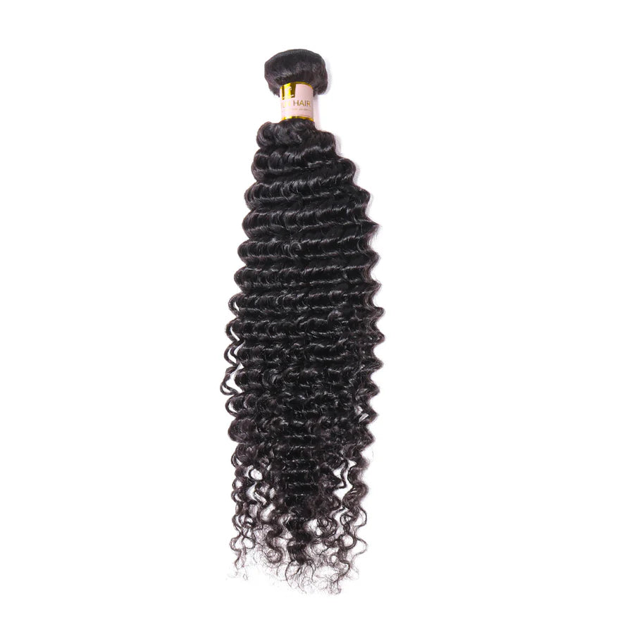 1 Bundle Deep Curly Virgin Hair 100% Unprocessed Human Hair Deep Wave Weave