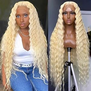 #613 Blonde Deep Wave Lace Wigs 13x4 Virgin Human Hair Wigs