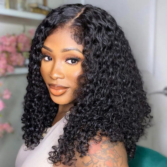 Brazilian Hair Deep Wave Headband Wig None Lace Glueless Human Hair Wigs Regular